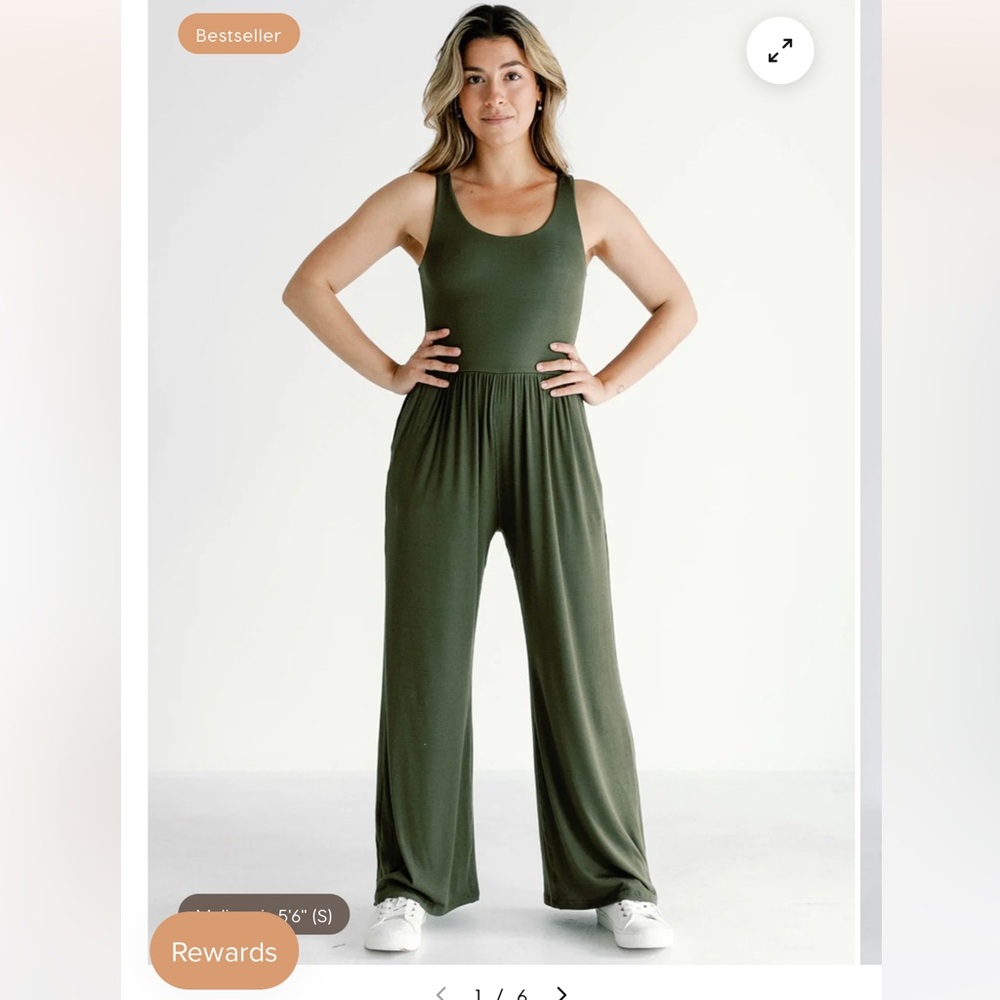 Imbodhi jumpsuit in ribbed moss XS